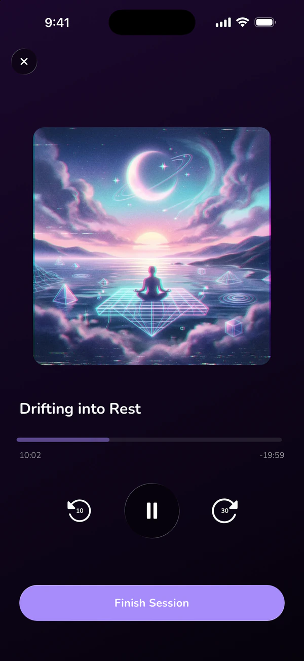 A meditation playing