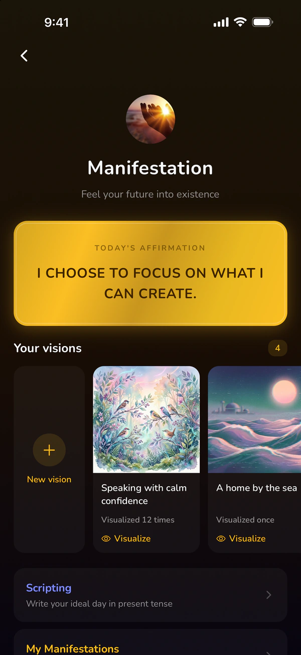 Your visions and today’s affirmation